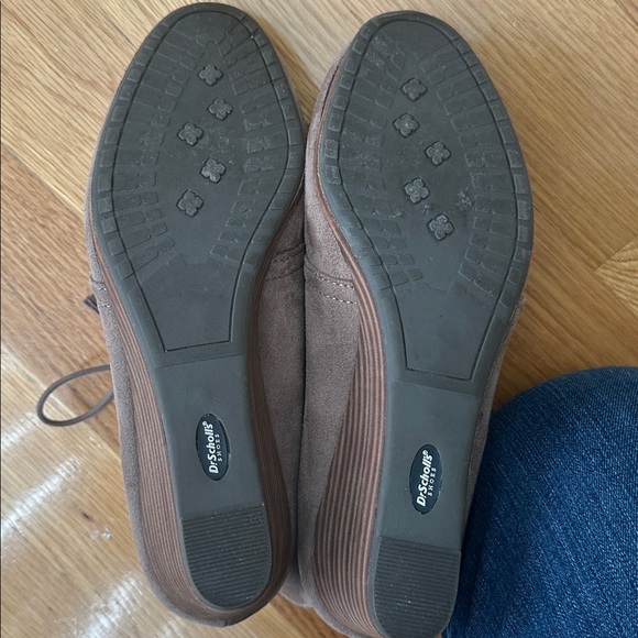 Dr. Scholl's Brown Lace Up Boots. Man made material-suede like - Picture 4 of 6
